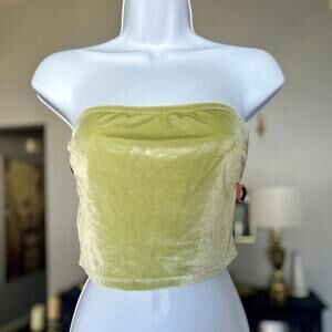 Princess Polly Women’s Velvety Bandeau Top in Lime